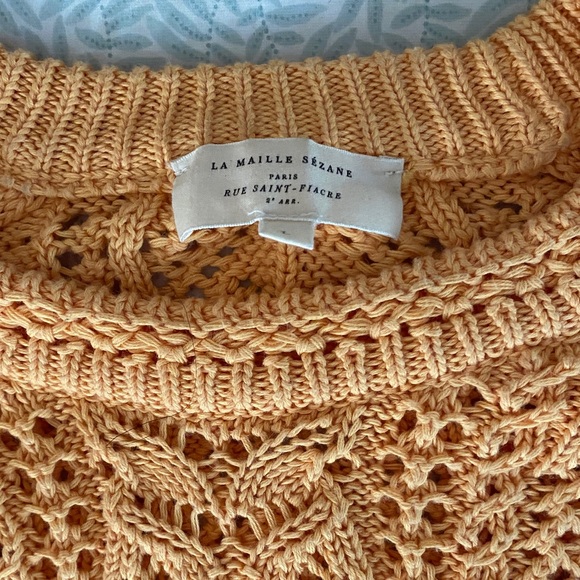 Sezane French Orange Knit Sweater - Picture 3 of 5